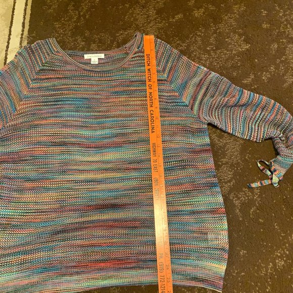 John Paul Richards Pullover Woman's Size Large Multicolored Sheer Sweater - Picture 7 of 12